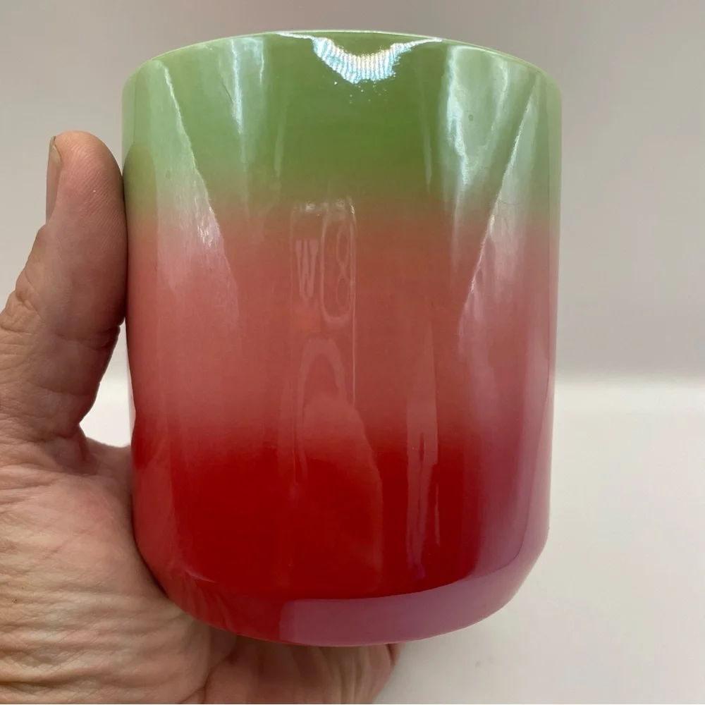 Starbucks Green-Pink-Red Ombre Watermelon 8-oz Travel Tumbler w/Lid